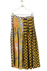 Jupe La Prestic Ouiston Doré en Soie, taille XS - Seconde Main