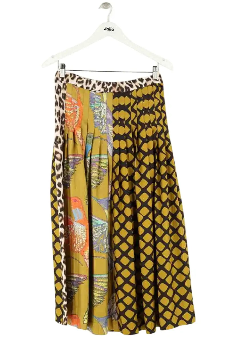 Jupe La Prestic Ouiston Doré en Soie, taille XS - Seconde Main