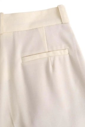 Pantalon large Vanessa Bruno Ecru en Synthétique