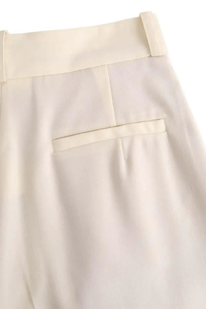 Pantalon large Vanessa Bruno Ecru en Synthétique