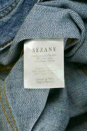 Jean slim Sézane Blanc en Coton