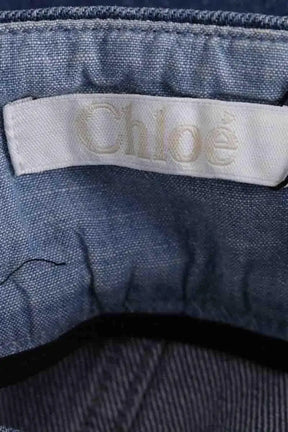 Mini jupe Chloé Bleu en Coton