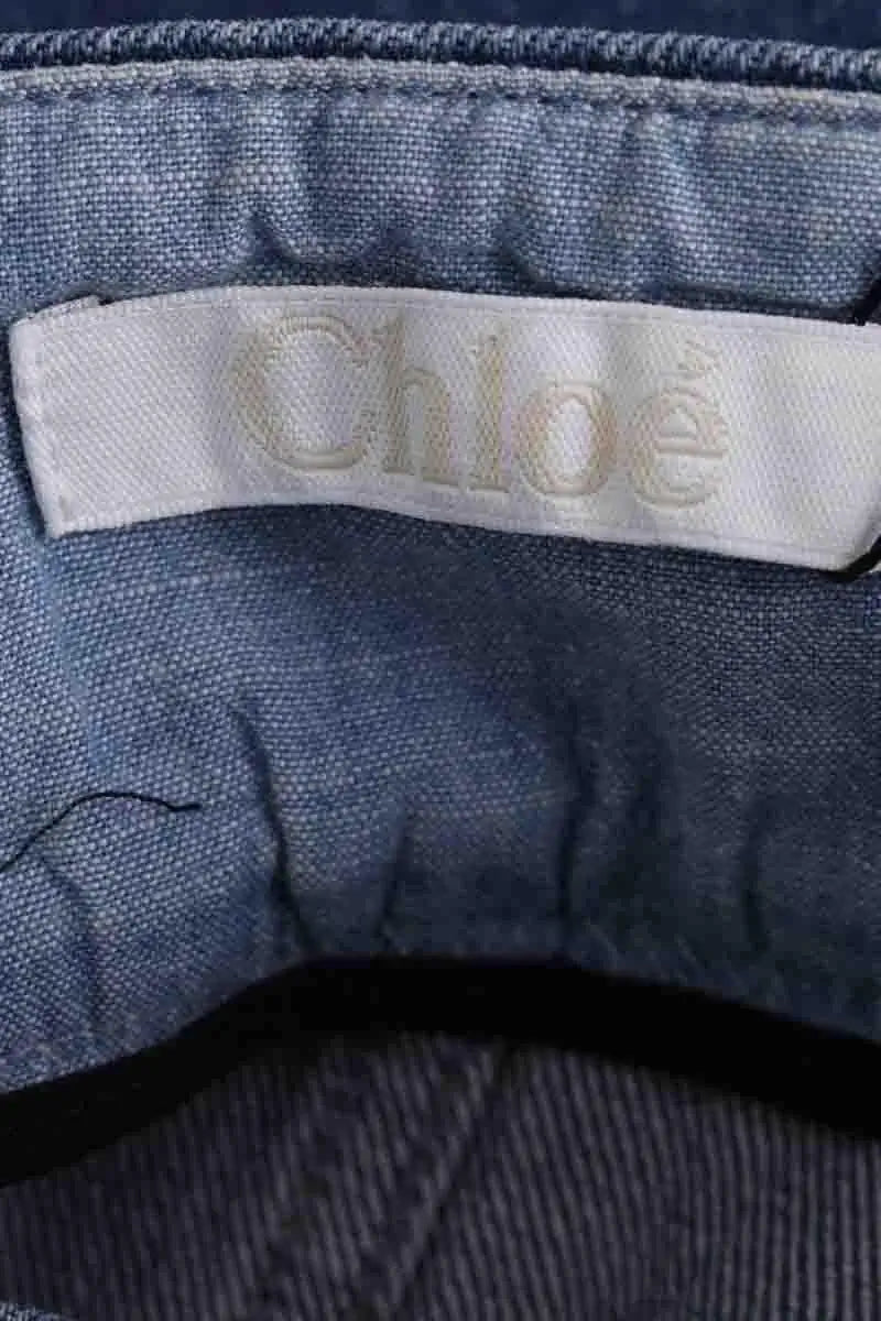 Mini jupe Chloé Bleu en Coton