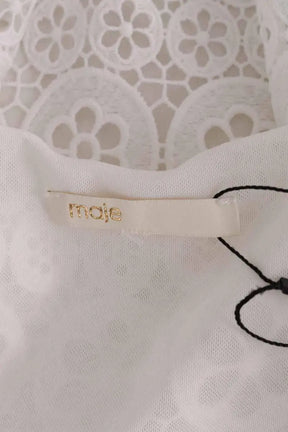 Top Maje Blanc en Coton