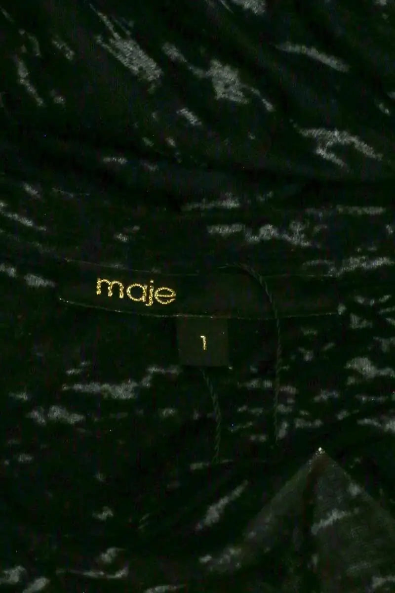 Top sans manche Maje Noir en Synthétique