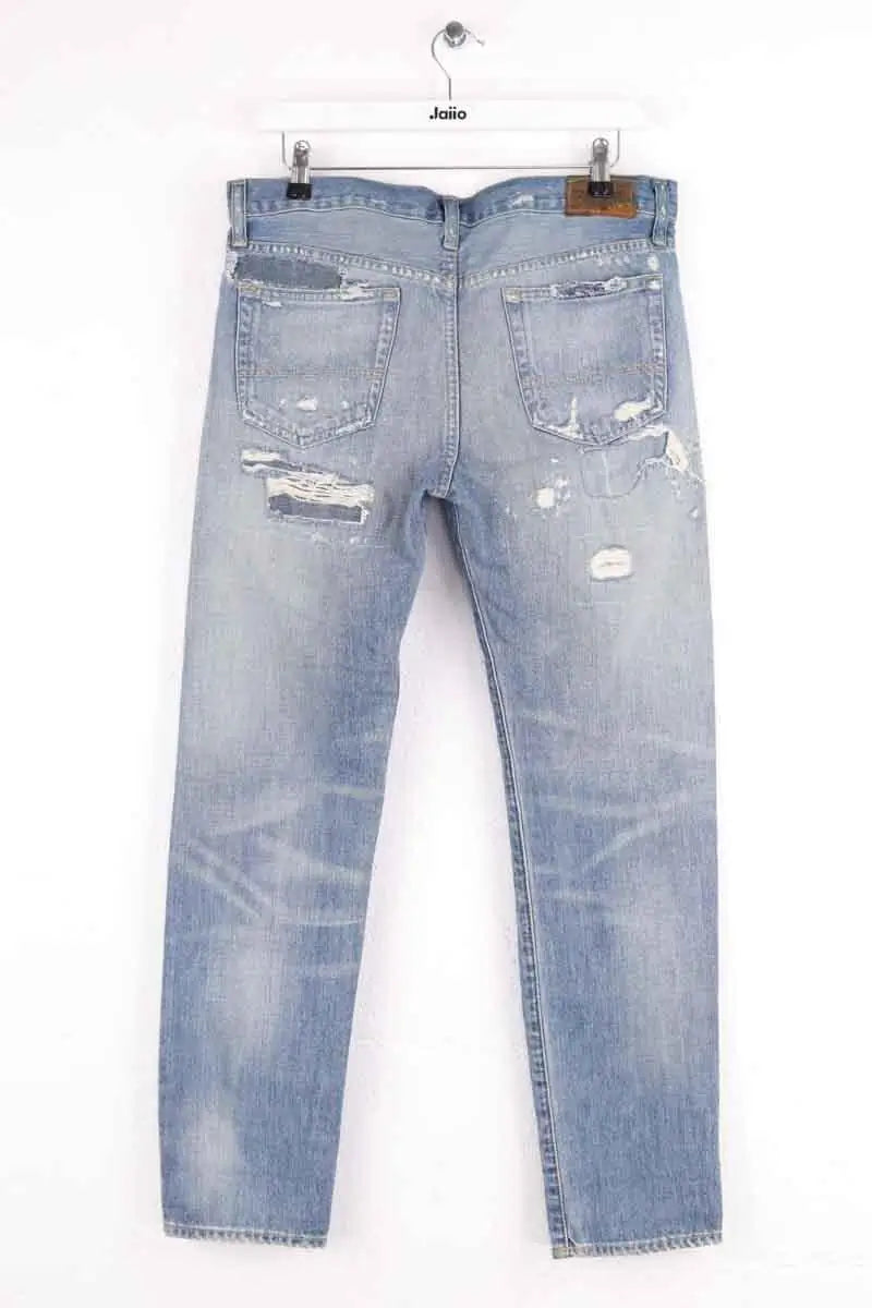 Jean boyfriend Ralph Lauren Bleu en Coton
