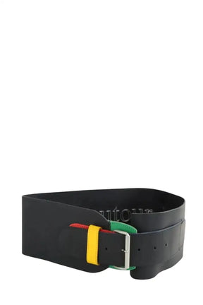 Ceinture en cuir Jean-Charles de Castelbajac  Noir