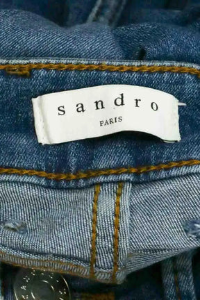Jean slim Sandro Bleu en Coton