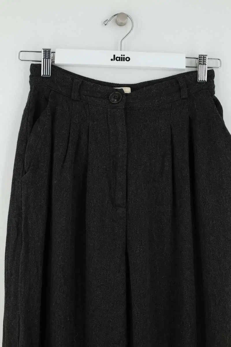 Pantalon droit Sessun Emile Noir en Viscose