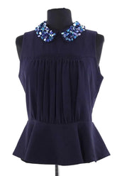 Blouse Manoush Bleu en Synthétique, taille L - Seconde Main