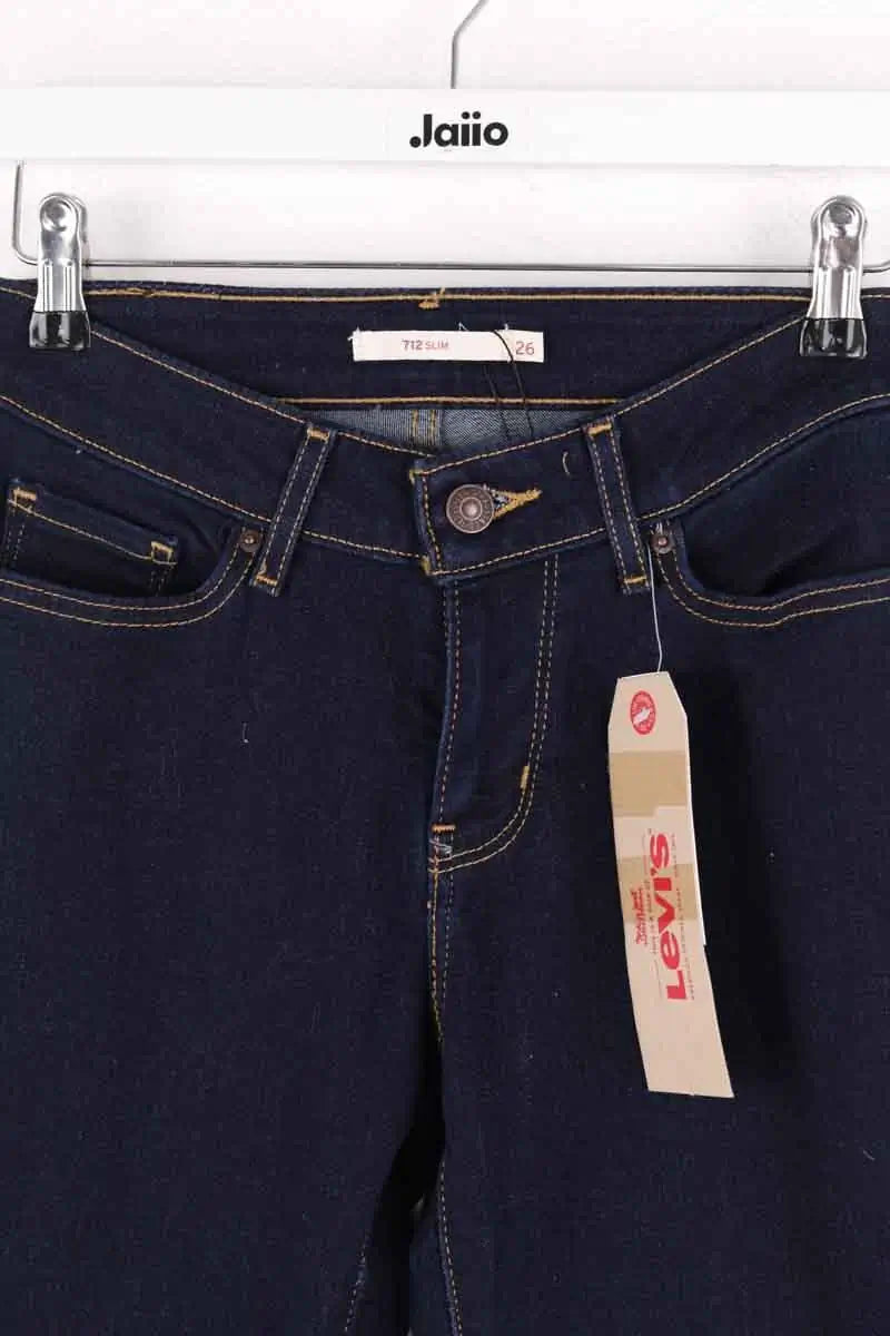 Jean slim Levi's 712 slim Bleu en Coton