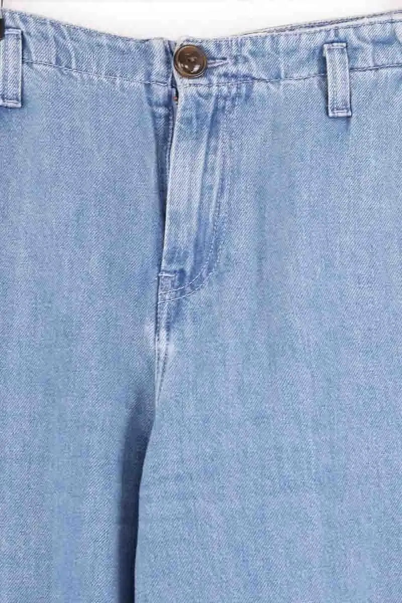 Pantalon large Des Petits Hauts Bleu en Denim - Jeans