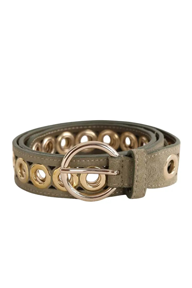 Ceinture en cuir Sandro Kaki en Daim, taille S - Seconde Main