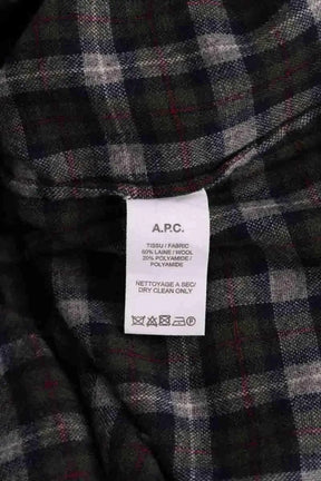 Chemise APC Kaki en Laine