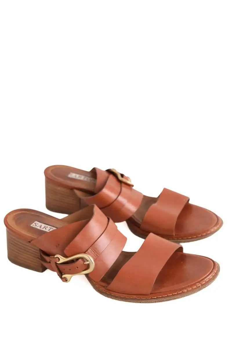 Sandales Sartore Camel en Cuir