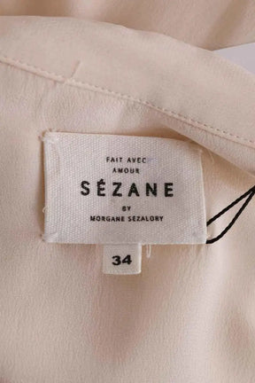 Chemise Sézane Ecru en Soie