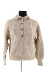 Pull Sézane Beige en Laine, taille XS - Seconde Main