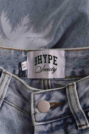 Jean droit Bhype Society Bleu en Coton