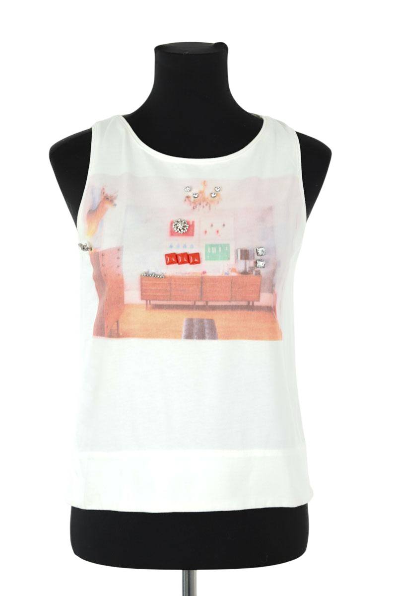 Top sans manche Maje  Blanc