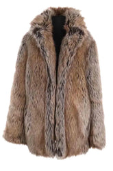 Manteau Zadig & Voltaire Faune Beige en Fausse fourrure, taille L - Seconde Main