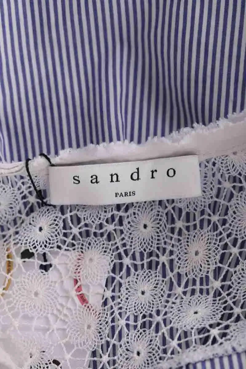 Blouse Sandro Bleu en Coton