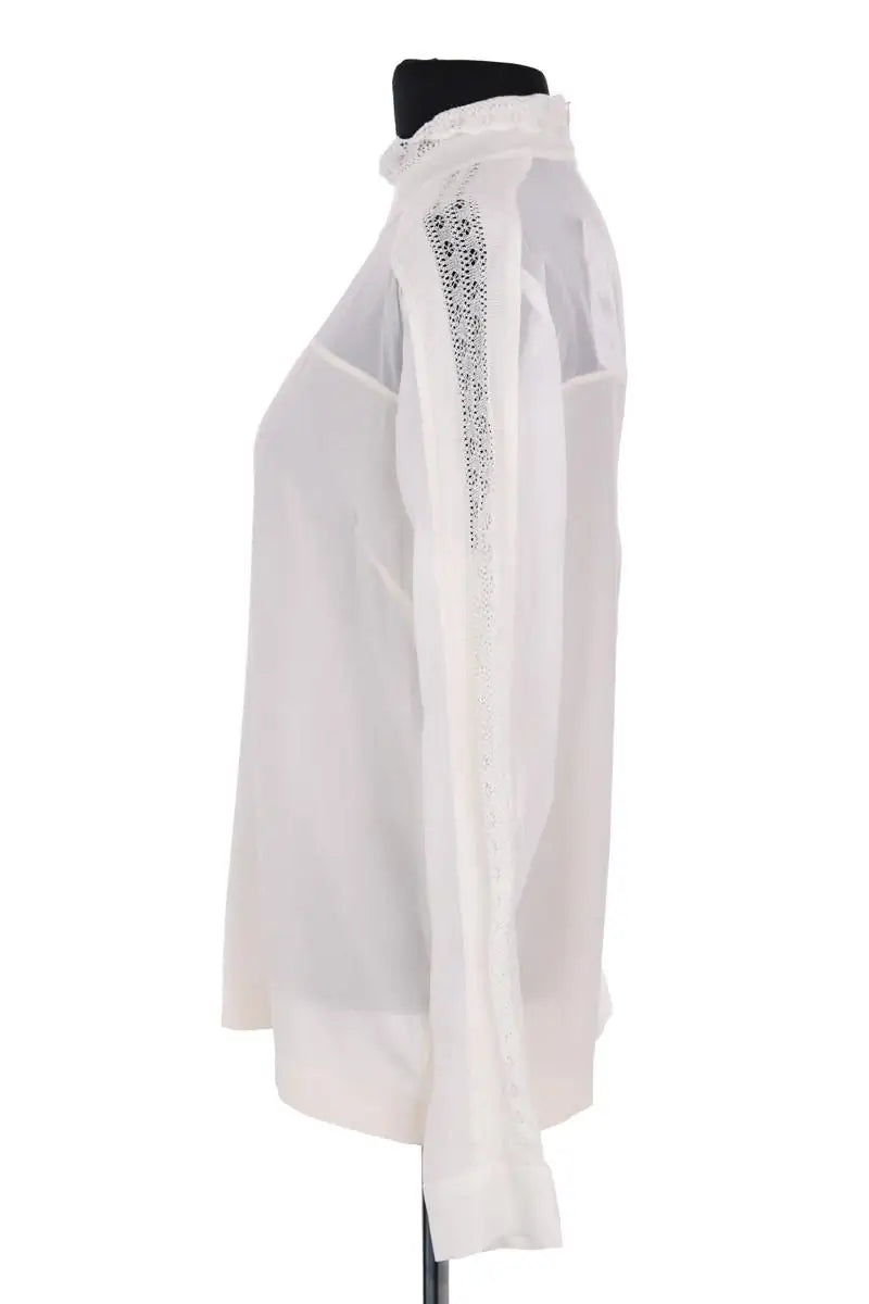 Blouse Sandro Beige en Soie