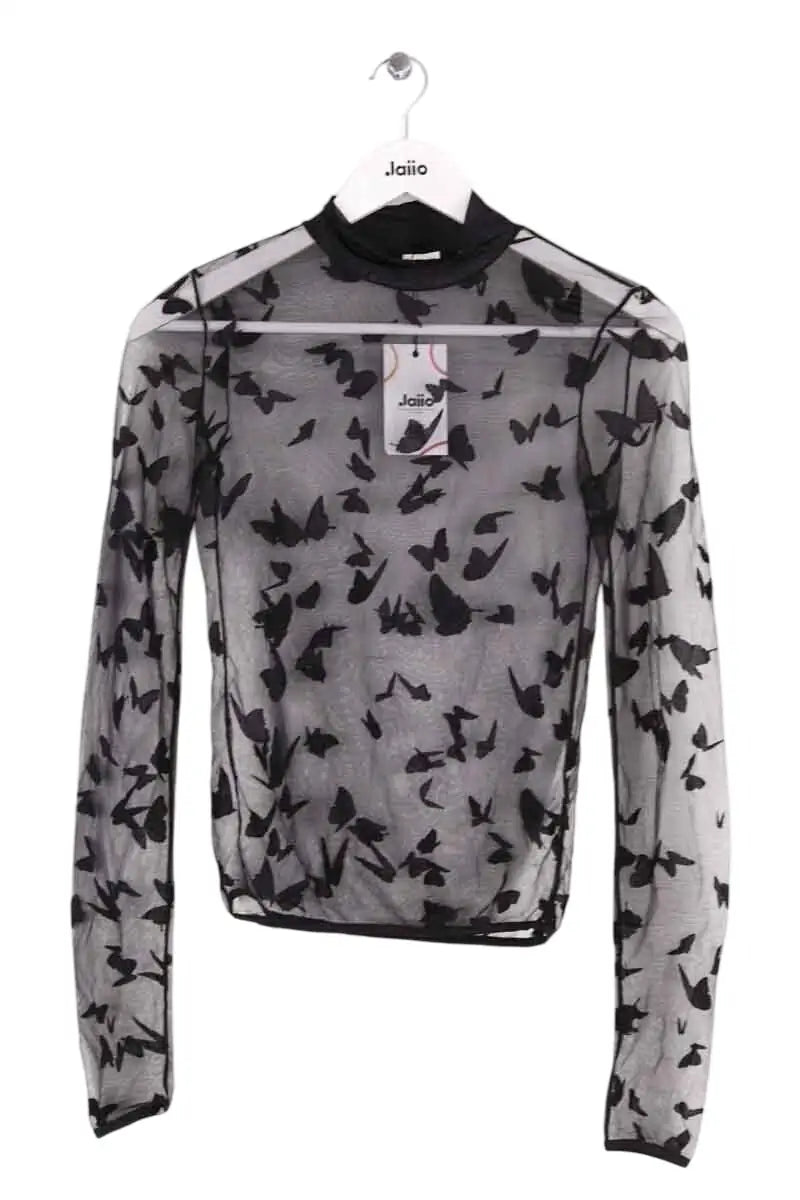 Blouse Saint Laurent Noir en Synthétique, taille S - Seconde Main
