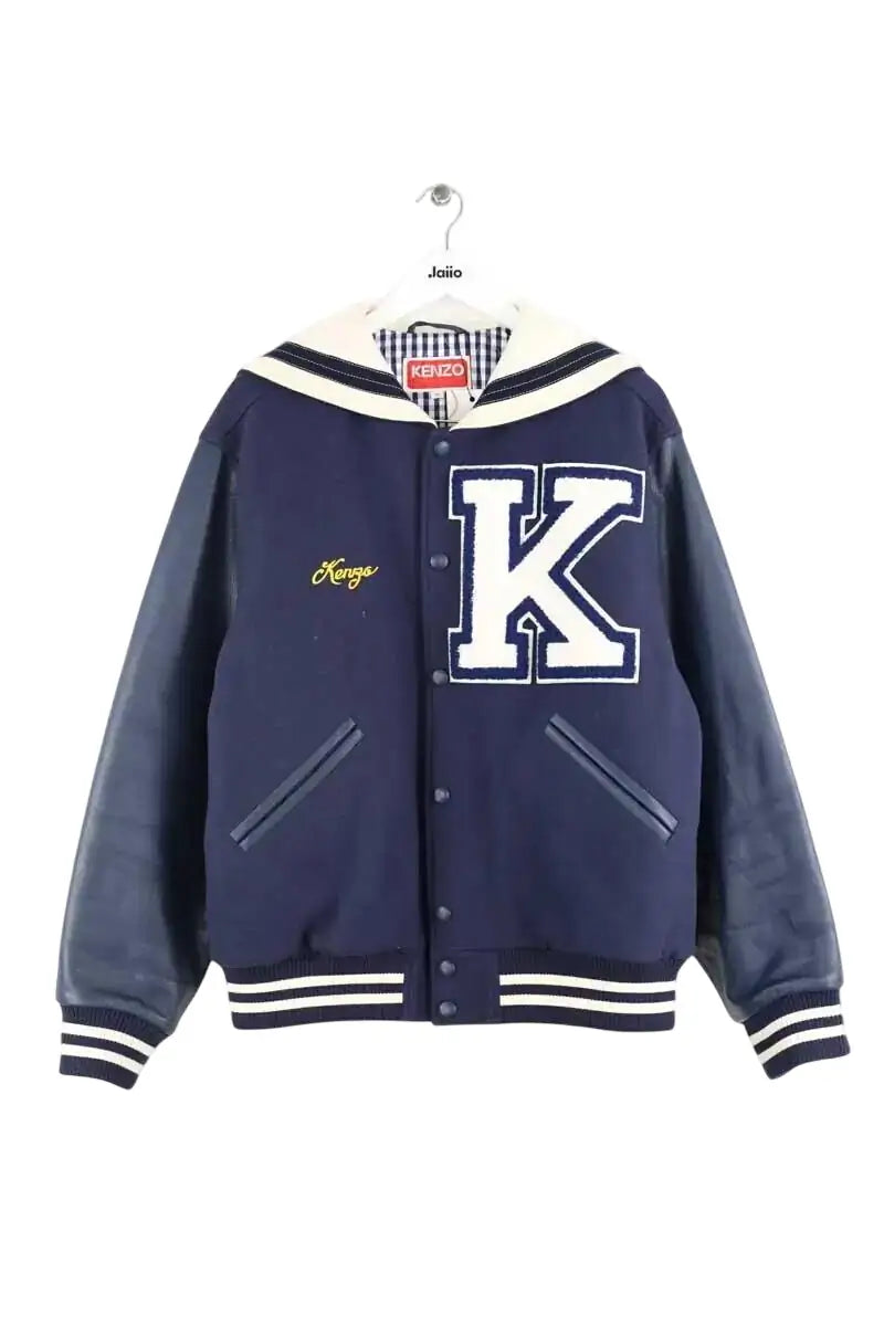 Blouson Kenzo Sailor varsity jacket Marine en Laine, taille M - Seconde Main