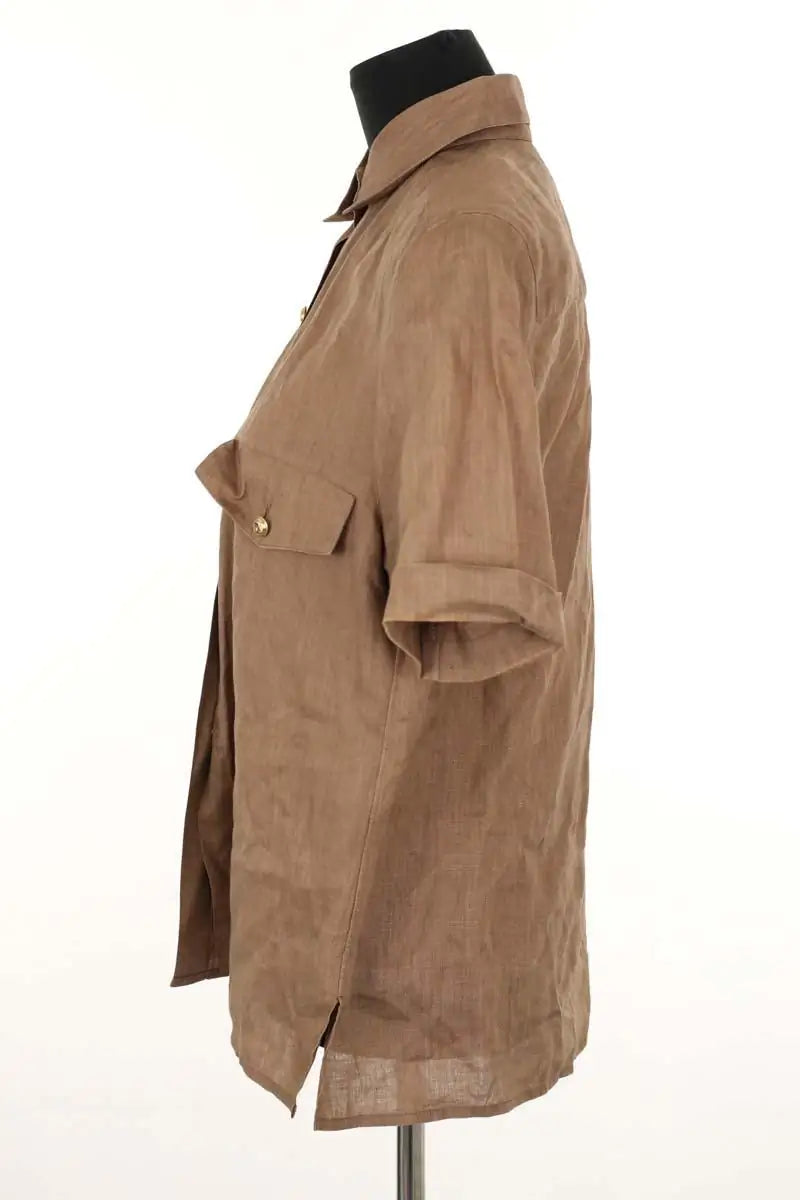 Chemise Chanel Marron en Lin