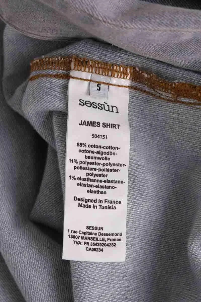 Chemise Sessun James Gris en Coton