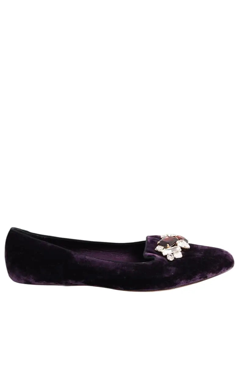 Ballerines Dolce & Gabbana Violet en Velours, taille 40 - Seconde Main