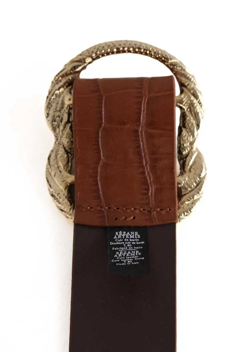 Ceinture en cuir Sézane Marron en Cuir