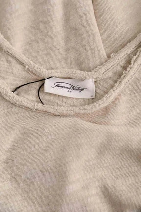Top sans manche American Vintage Beige en Coton