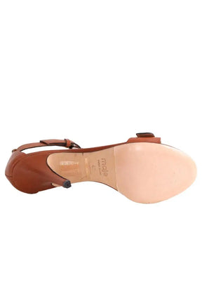 Talons Maje Camel en Cuir