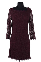 Robe Diane Von Furstenberg Violet en Synthétique, taille XL - Seconde Main