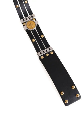 Ceinture en cuir Maje Noir en Cuir