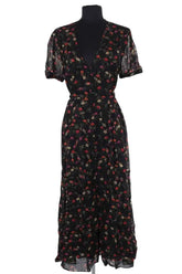 Robe The Kooples Noir en Synthétique, taille L - Seconde Main