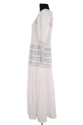 Robe Maria de la Orden Blanc en Coton