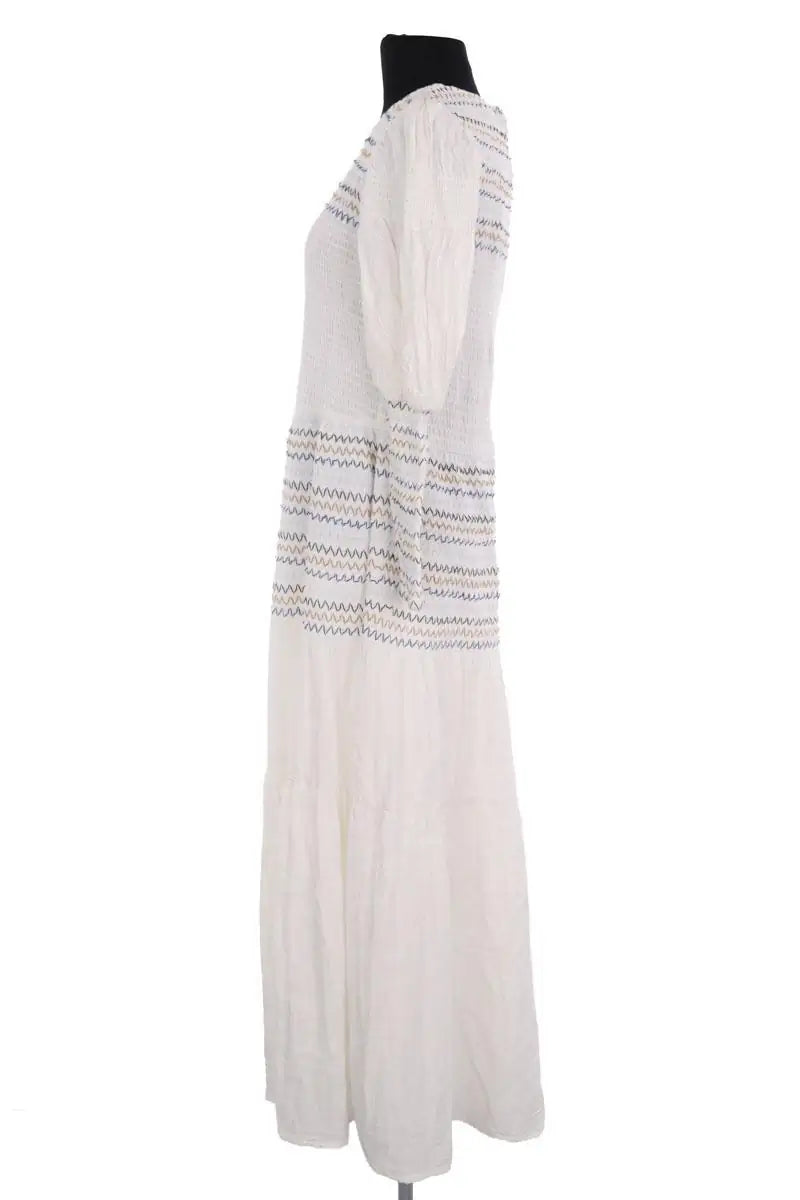 Robe Maria de la Orden Blanc en Coton