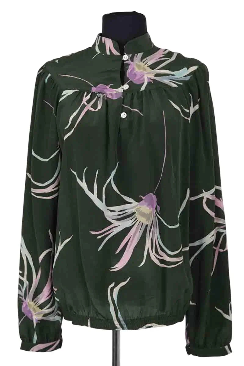 Blouse Paul & Joe Kaki en Soie, taille S - Seconde Main