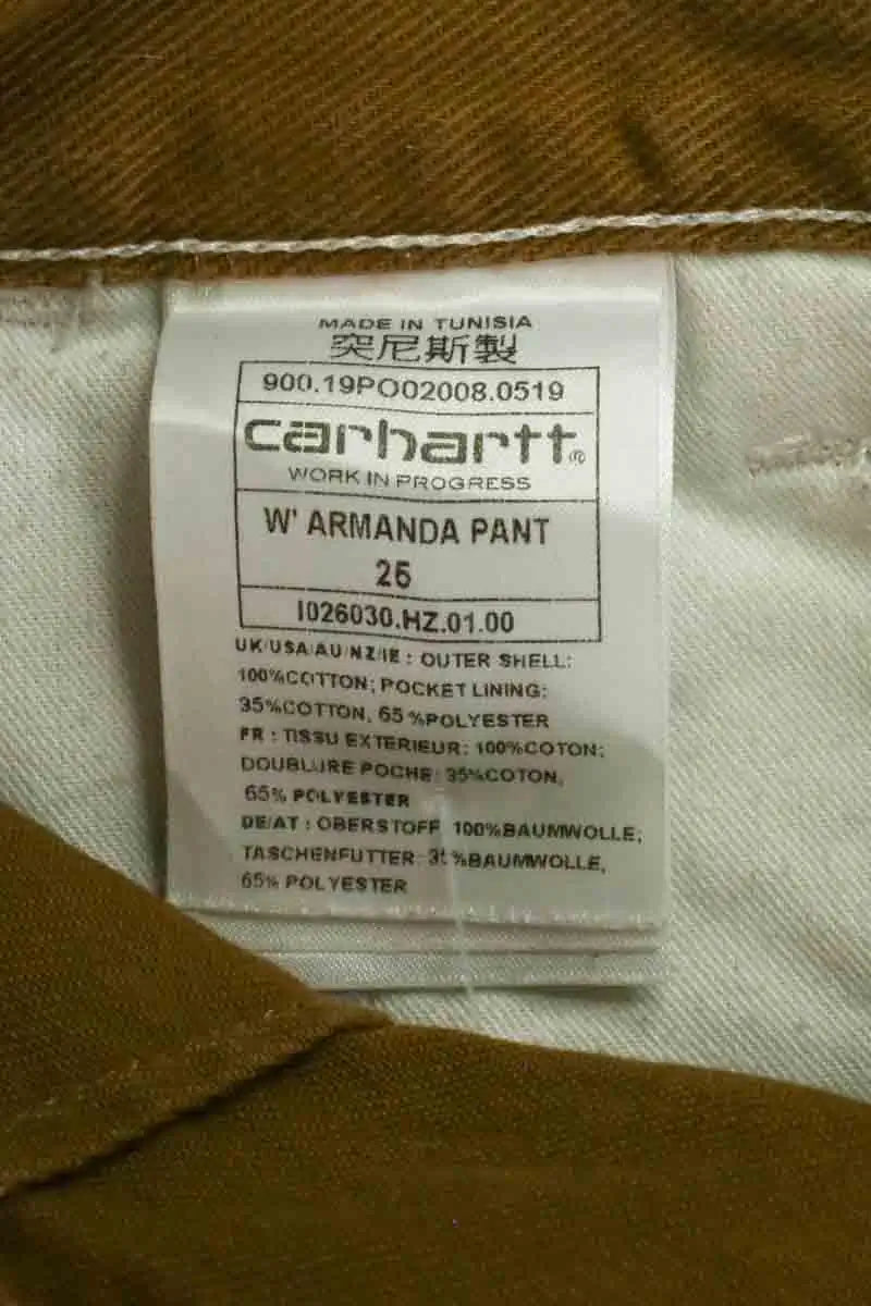 Jean droit Carhartt Armanda Camel en Coton