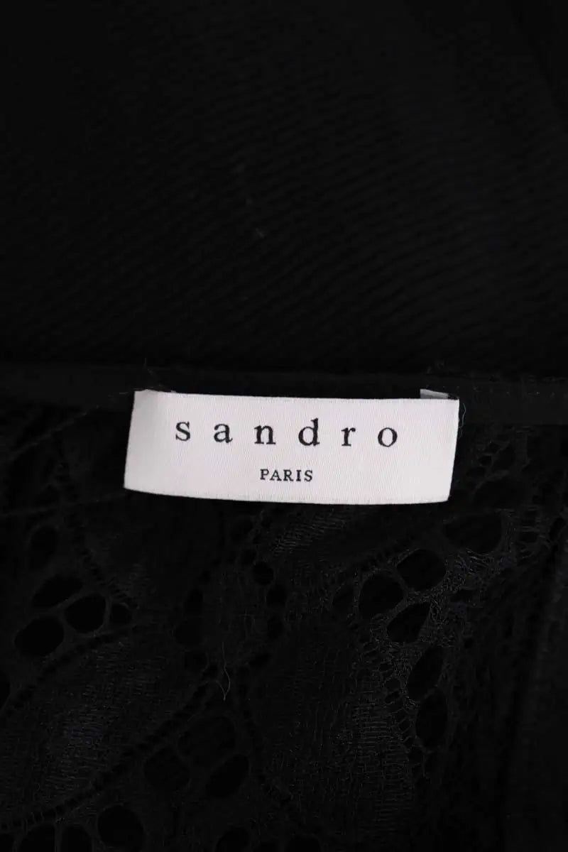 Robe Sandro Noir en Viscose