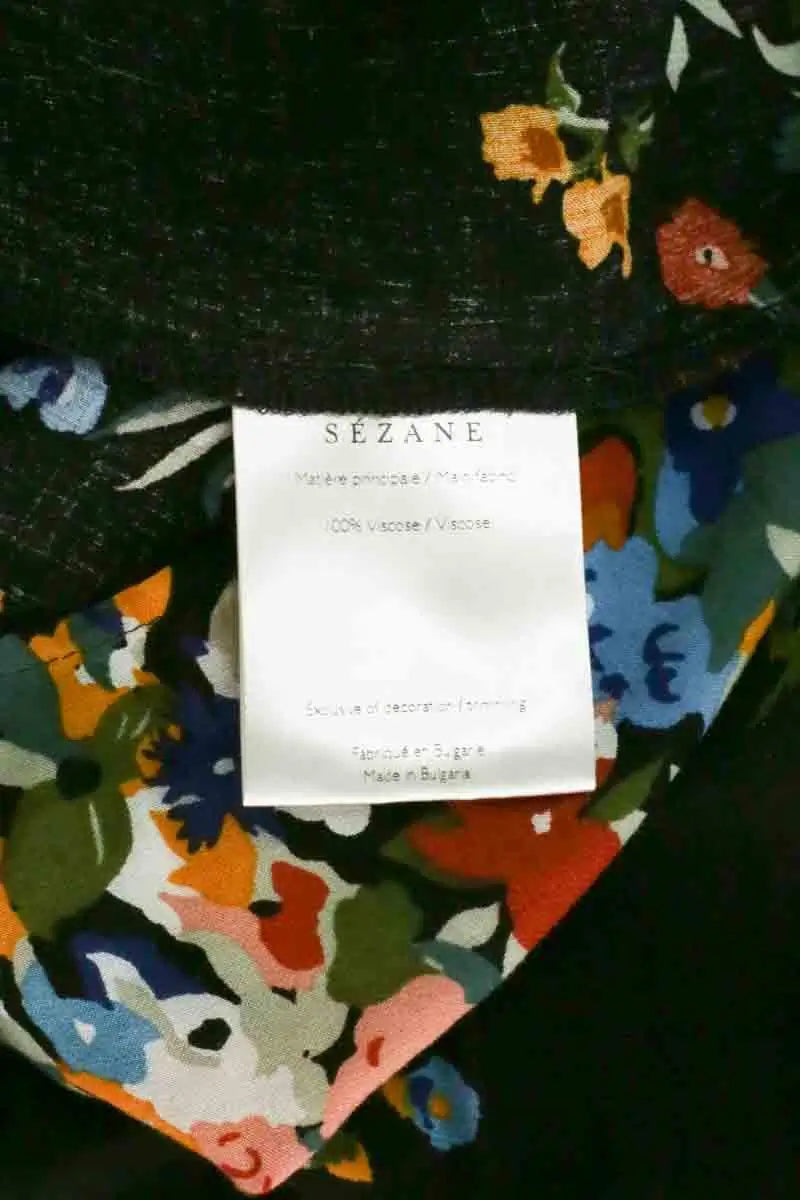Blouse Sézane Noir en Viscose