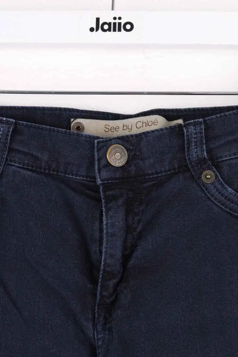 Jean slim See By Chloé Marine en Coton