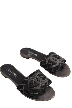 Mules Chanel Noir en Cuir