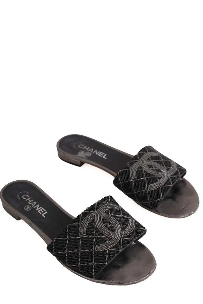 Mules Chanel Noir en Cuir