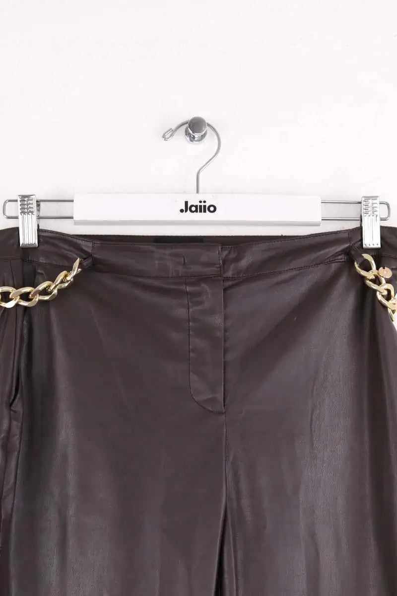 Pantalon droit Liu Jo Marron en Synthétique
