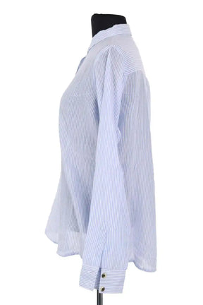 Chemise Leon & Harper Bleu en Coton