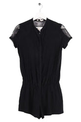 Combishort Maje Noir en Soie, taille S - Seconde Main