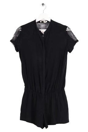 Combishort Maje Noir en Soie, taille S - Seconde Main